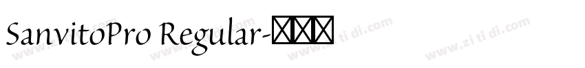 SanvitoPro Regular字体转换